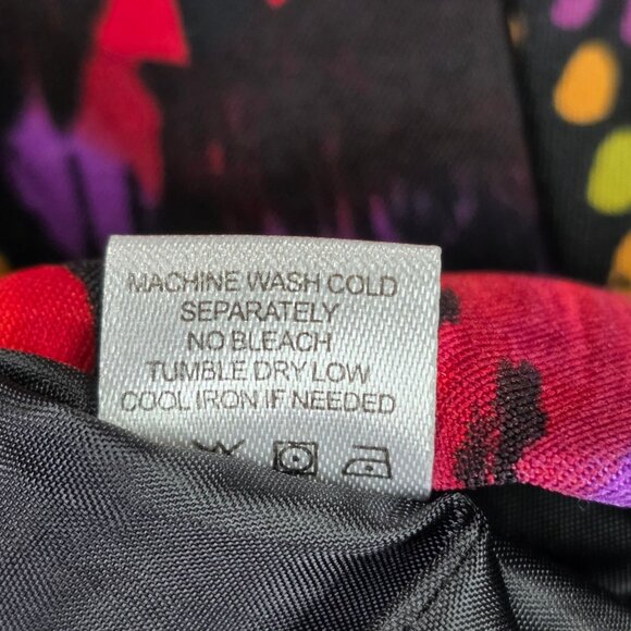 Womens Erin London Zip Up Jacket Multicolor Abstract Design Polyester Blend M - Picture 8 of 8